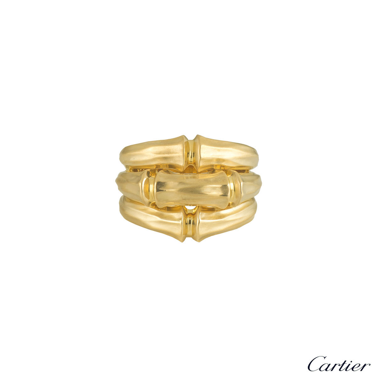 Cartier Yellow Gold Bamboo Ring | Rich Diamonds